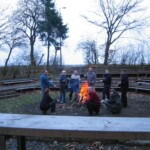 Meeting at the bonfire after the contest